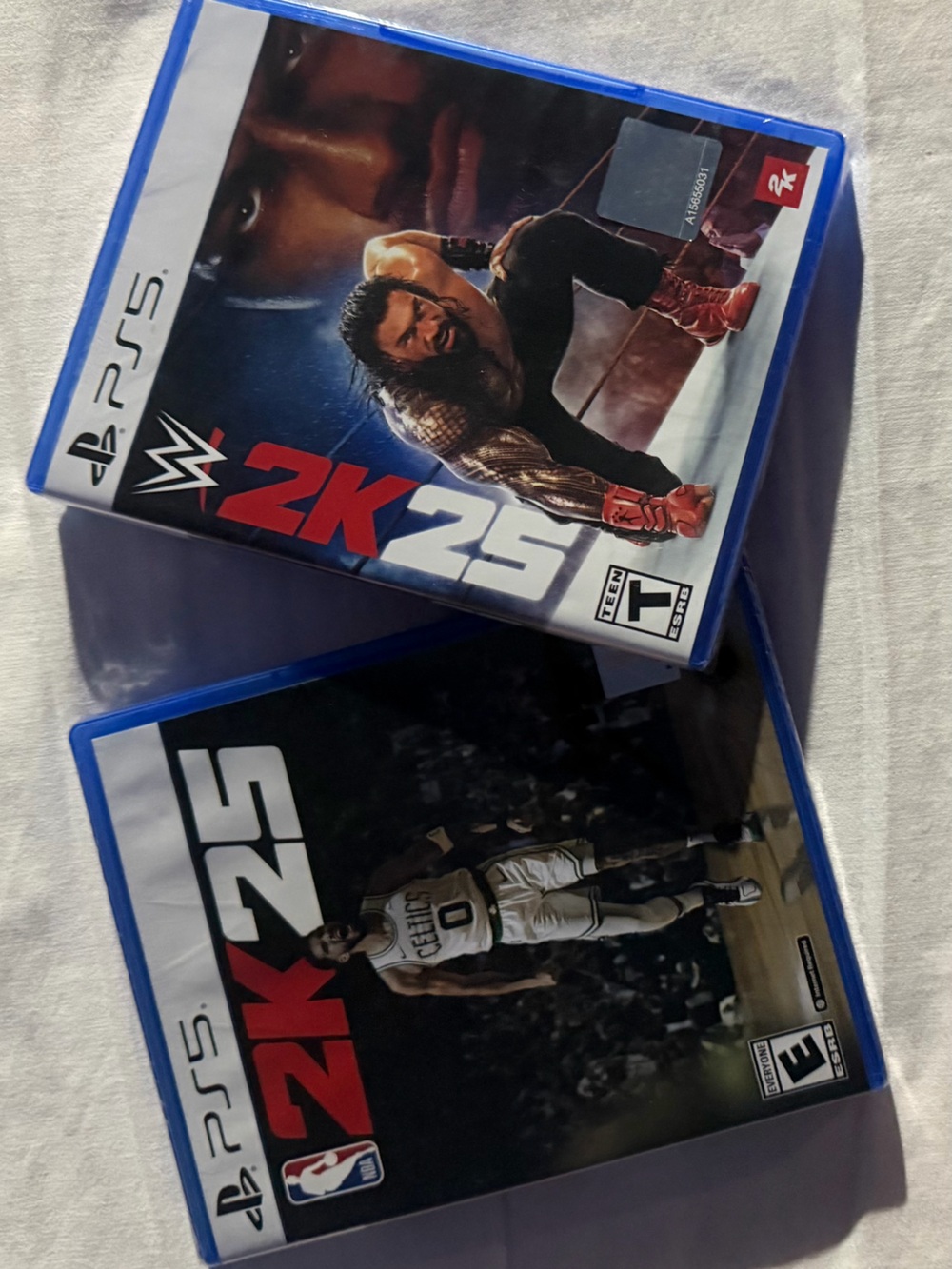 Sony PS5 WWE 2K25 & NBA 2K25 Bundle - Blue Cases